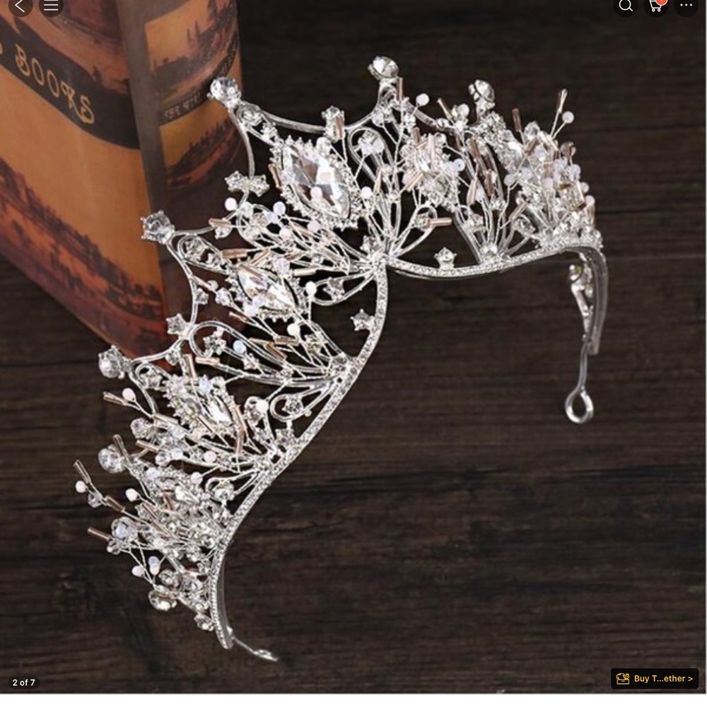 Crystal Wedding Tiara Crown - Picture 11 of 12